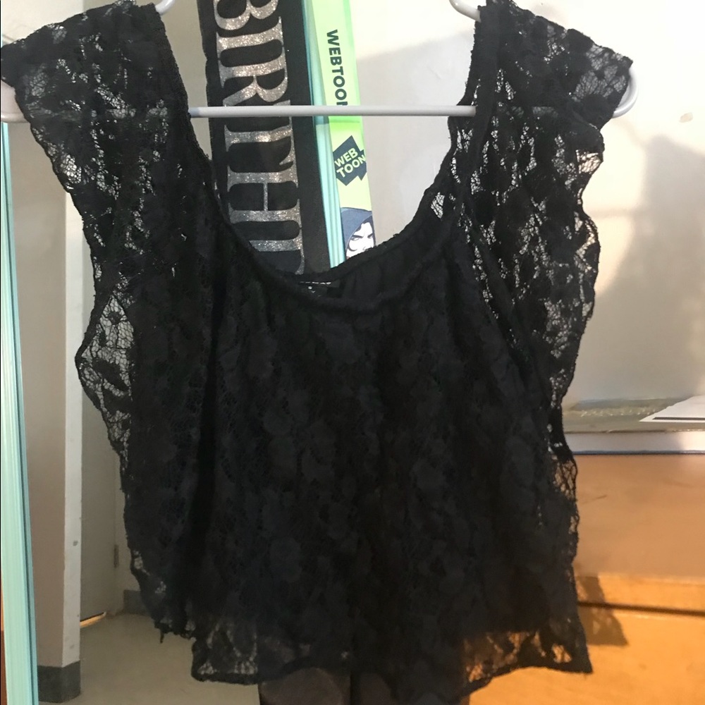 Black lace top